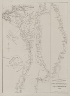 Egypt and Nubia, Volume III: Map to Illustrate the Sketches of David Roberts, Esq...1849, 1849. Creator: Louis Haghe (British, 1806-1885); F.G.Moon, 20 Threadneedle Street, London.