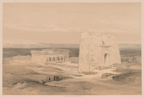 Egypt and Nubia: Volume I - No. 34, Temple of Edfou. Ancient Appolinopolis, Upper Egypt, 1838. Creator: Louis Haghe (British, 1806-1885).