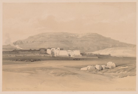 Egypt and Nubia: Volume II - No. 20, Medinet Abou, Thebes, 1838. Creator: Louis Haghe (British, 1806-1885).
