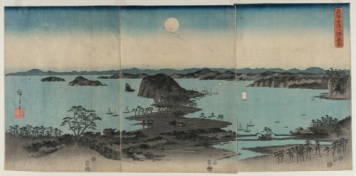 Eight Views of Kanazawa at Night, 1857. Creator: Utagawa Hiroshige (Japanese, 1797-1858).