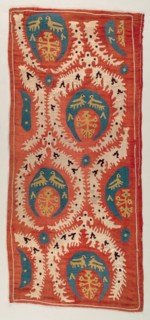 Embroidered Cushion Cover, 18th century. Creator: Unknown.