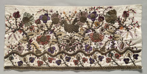 Embroidered Fragment, 1700s. Creator: Unknown.