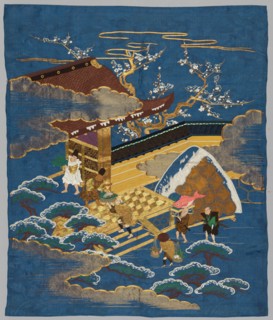 Embroidered Fukusa, late 1800s-early 1900s. Creator: Unknown.