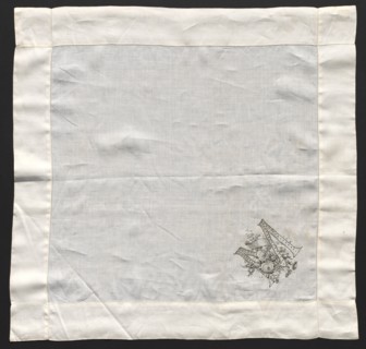 Embroidered Handkerchief, 19th century. Creator: Unknown.