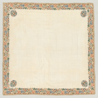 Embroidered head scarf, 1800s. Creator: Unknown.