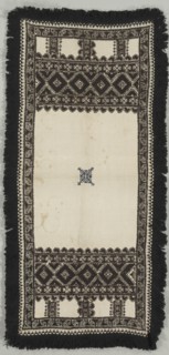 Embroidered Mat or a Paños de Ofrenda, 19th century. Creator: Unknown.