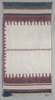 Embroidered Pillow Case, 19th century. Creator: Unknown.