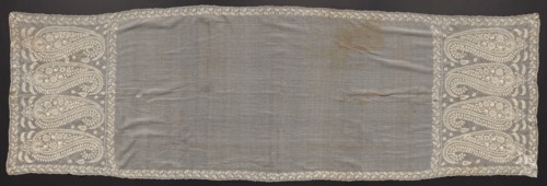 Embroidered Scarf, early 1800s. Creator: Unknown.