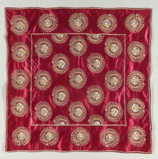 Embroidered Square, 19th century. Creator: Unknown.