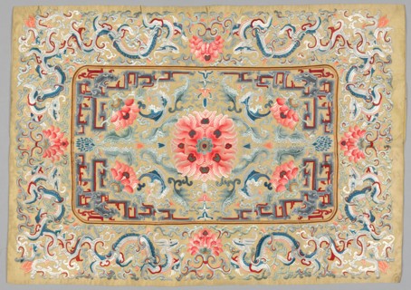 Embroidered Square, late 1800s. Creator: Unknown.