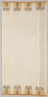Embroidered Towel (Peshkir), 19th century. Creator: Unknown.