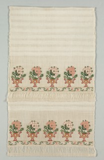Embroidered Towel, 19th century. Creator: Unknown.