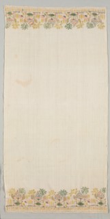 Embroidered Towel, mid 18th century. Creator: Unknown.