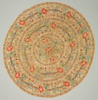 Embroidered tray cover, 1800s. Creator: Unknown.