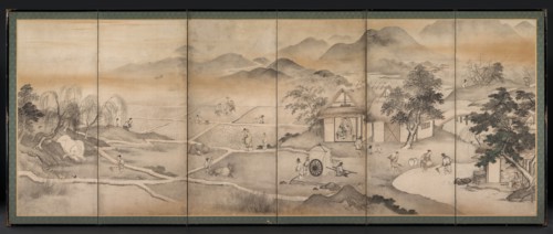 Emperor Yao Visiting Yu Chonghua, mid- to late 1600s. Creator: Kusumi Morikage (Japanese, c. 1620-c. 1690).