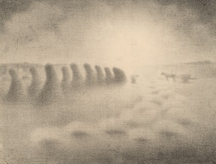 End of the Harvest, 1890s. Creator: Charles Angrand (French, 1854-1926).