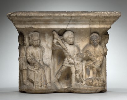 Engaged Capitals, 1400s. Creator: Unknown.