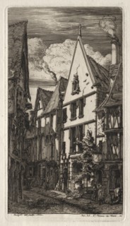 Etchings of Paris: à Bourges, 1853. Creator: Charles Meryon (French, 1821-1868).