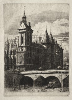 Etchings of Paris: The Clock Tower, 1852. Creator: Charles Meryon (French, 1821-1868).