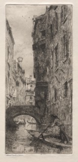 Etchings of Venice: Ponte del Pistor, Venice, 1880. Creator: Otto H. Bacher (American, 1856-1909).