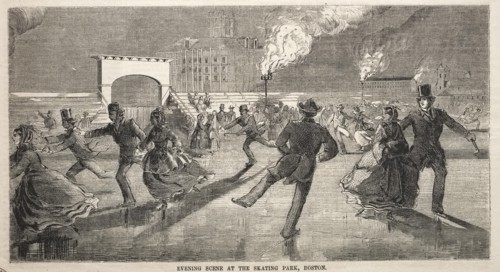 Evening Scene at the Skating Park, Boston, 1859. Creator: Winslow Homer (American, 1836-1910).