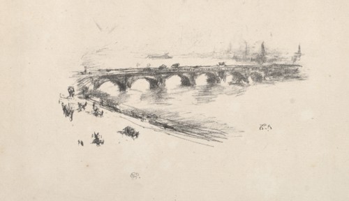 Evening, Little Waterloo Bridge, 1896. Creator: James McNeill Whistler (American, 1834-1903).