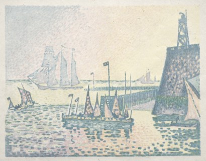Evening, The Jetty at Vlissingen, 1898. Creator: Paul Signac (French, 1863-1935).
