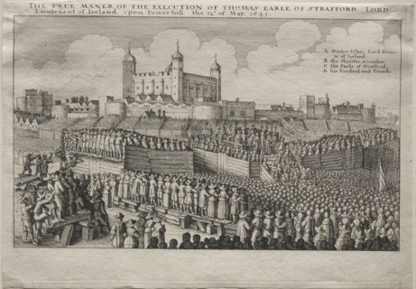 Execution of the Earl of Strafford, 1641. Creator: Wenceslaus Hollar (Bohemian, 1607-1677).