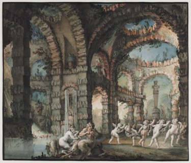 Family of Satyrs with Dancing Cherubs, c. 1775-1776. Creator: Giovanni David (Italian, 1743-1790).
