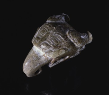 Feline Head with Bovine Horns and Elephant Trunk, 13th-11th Century BC. Creator: Unknown.