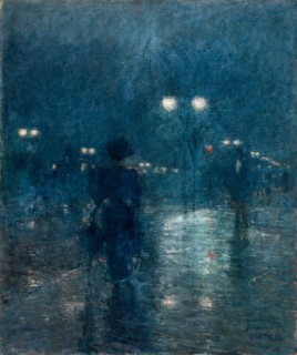 Fifth Avenue Nocturne, c. 1895. Creator: Childe Hassam (American, 1859-1935).