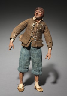 Figure from a Crèche: Shepherd, 1780-1830. Creator: Unknown.