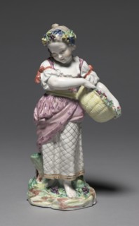 Figure of Autumn from the Four Seasons, c. 1775. Creator: Bristol Porcelain Factory (British).