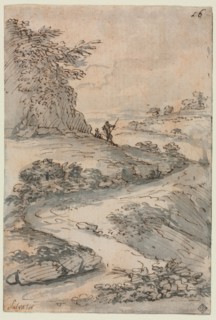 Figures on a Winding Road, mid-1600s. Creator: Salvator Rosa (Italian, 1615-1673).