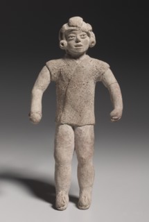 Figurine Holding A Ball(?), Xochipala style (1500-500 BC). Creator: Unknown.