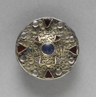 Filigree Disk Brooch with Central Boss, late 600s. Creator: Unknown.