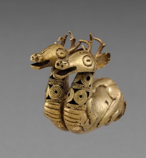 Finial with Two Deer, 400-1000. Creator: Unknown.