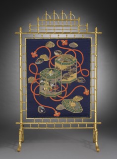 Fire Screen, c. 1870-1880. Creator: Unknown.