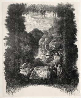 First frontispiece for Fables and Fairy-Tales by Thierry-Faletans, 1868. Creator: Rodolphe Bresdin (French, 1822-1885).