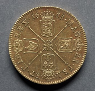 Five Guineas (reverse), 1668. Creator: Unknown.