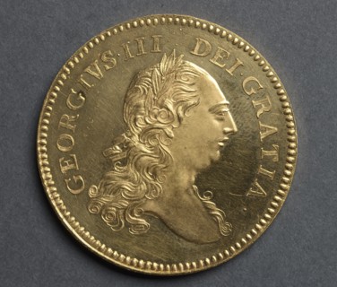 Five Guineas [pattern] (obverse), 1777. Creator: Richard Yeo (British, 1720-1779).