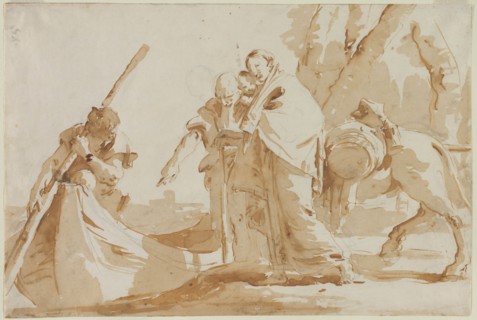 Flight into Egypt: The Embarkment of the Holy Family, c. 1735. Creator: Giovanni Battista Tiepolo (Italian, 1696-1770).