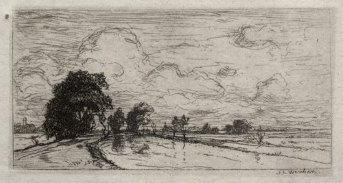 Flooded Landscape with Trees. Creator: Sion Longley Wenban (American, 1848-1897).