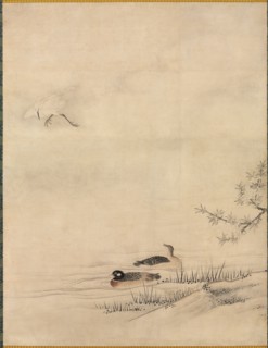 Flowers and Birds in a Spring Landscape, 1500s. Creator: Kano Motonobu (Japanese, c. 1476-1559), attributed to.