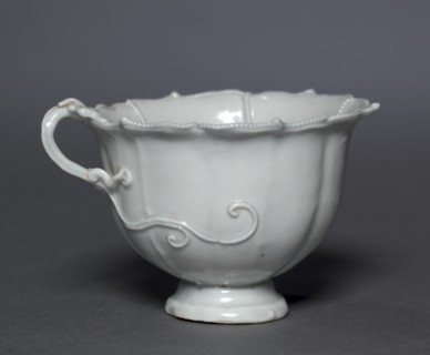 Fluted Cup with Dragon Handle, early 14th Century. Creator: Unknown.