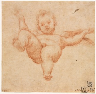 Flying Cupid, c. 1602. Creator: Annibale Carracci (Italian, c. 1560-1609), follower of.
