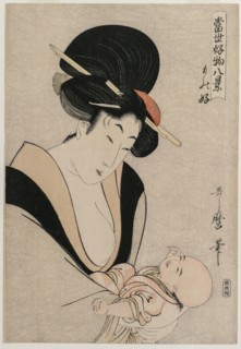 Fond of Things from the series Eight Views of Favorite Things of Today's World, late 1790s. Creator: Kitagawa Utamaro (Japanese, 1753?-1806).