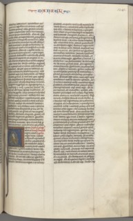 Fol. 341r, Daniel, historiated initial A, Daniel in the lions? den, c. 1275-1300. Creator: Unknown.