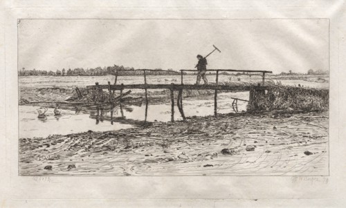 Footbridge, Worth, 1879. Creator: Otto H. Bacher (American, 1856-1909).