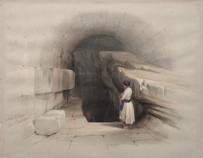 Fountain of Siloam, Valley of Jehoshaphat, 1839. Creator: David Roberts (British, 1796-1864).